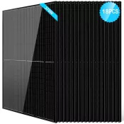 Product image for SungoldPower 370 Watt Monocrystalline Black PERC Solar Panel x 18