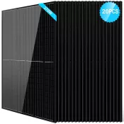 Product image for SungoldPower 370 Watt Monocrystalline Black PERC Solar Panel x 20